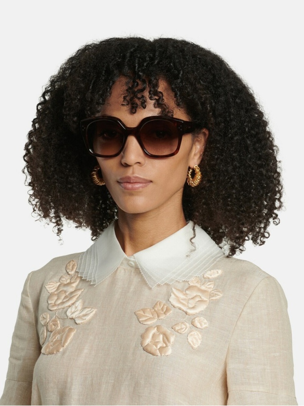 CELINE DARK HAVANA/BROWN GRADIENT ACETATE SUNGLASSES CL40168I